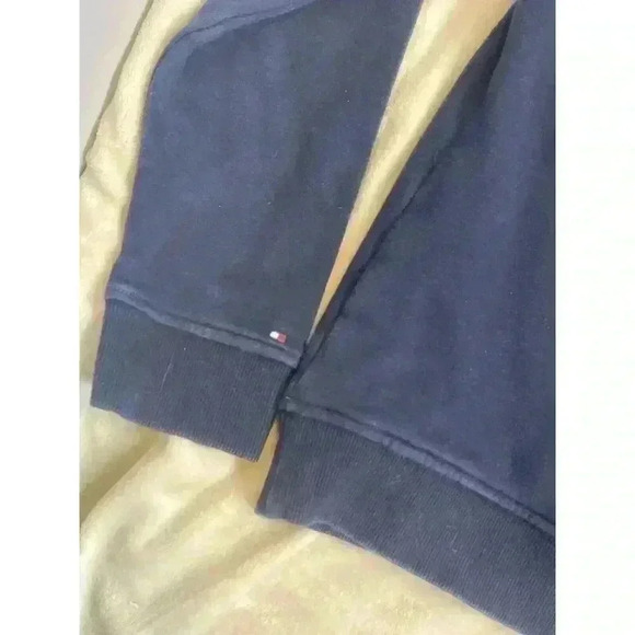 Tommy Hilfiger Big Logo Long Sleeve Crewneck Pullover Blue Sweatshirt Small Crew - Picture 5 of 6